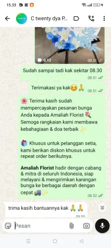 Testimonial Standing Flower blitar